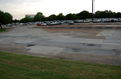 Parking Lot C before…