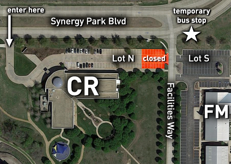 Please enter Lot N using Synergy Park Blvd from June 13-17